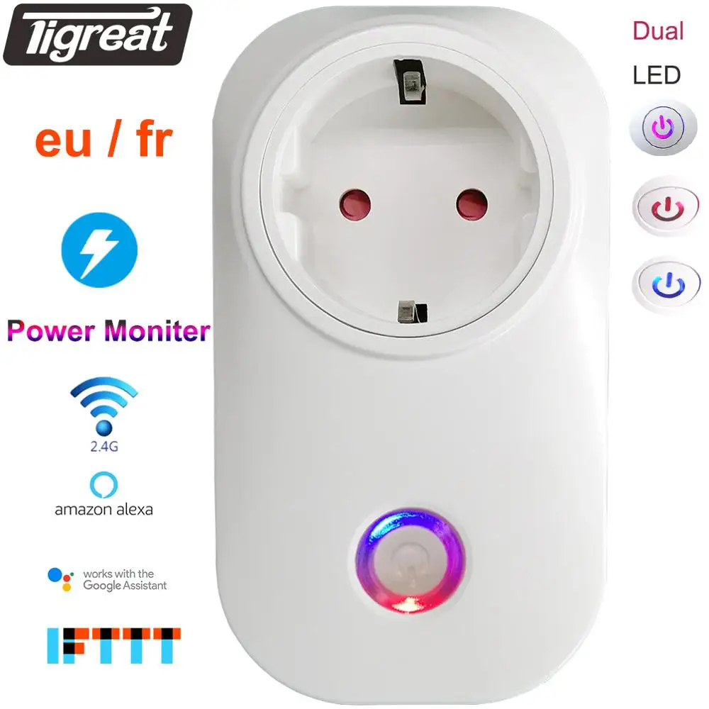 Wi Fi розетка Smart Plug ЕС Дистанционное Управление Мощность монитор таймер разъем Alexa