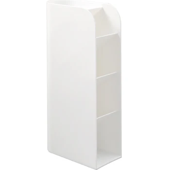 

Nordic style simple desktop oblique-inserted four-grid pen holder frosted transparent multi-functional storage box
