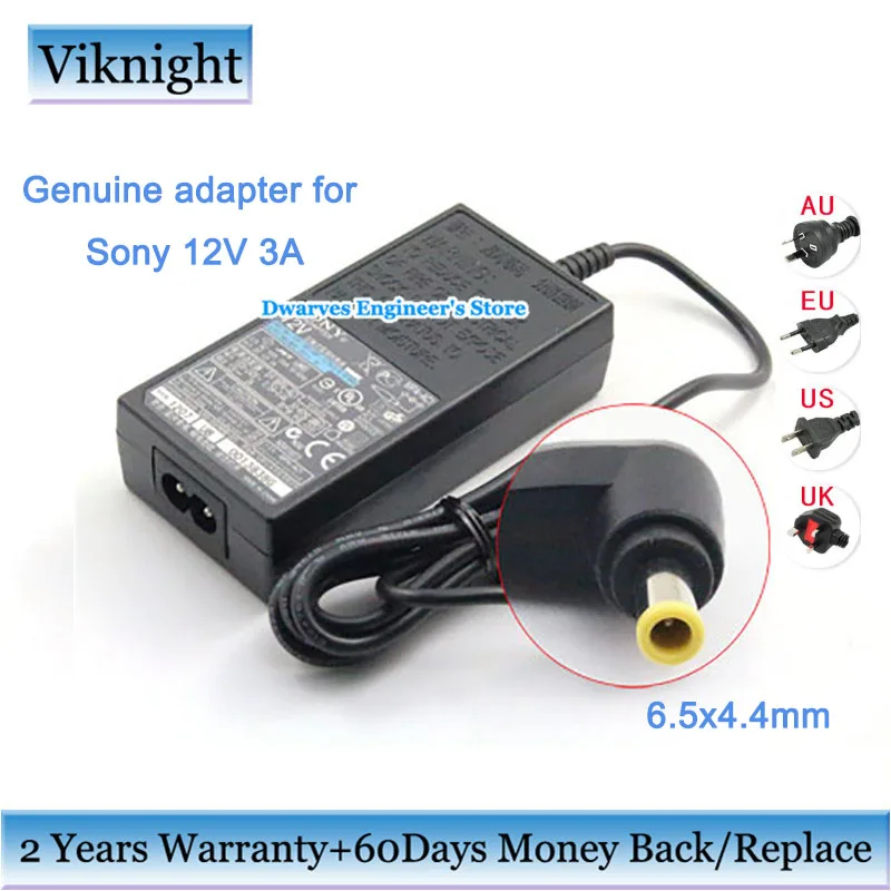 Fonte de Alimentação do Adaptador ac para Sony Genuine w Mpa-ac1 Ac-12v1 Ac-lx1b Ac-nb12a Ac-es1230k 12 v 3a 36