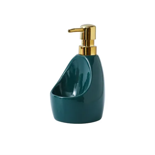 Dark green-M Nordic ceramic hand sanitizer press bottle detergent shampoo shower gel sub-bottle lotion bottle creative home LL10221107 - Цвет: Dark green-M