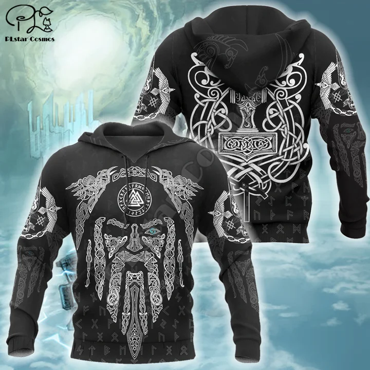 

PLstar Cosmos Vikings Warrior Tattoo Fashion Pullover Casual 3D Printed Zip/Hoodies/Sweatshirts/Jacket Men for Women