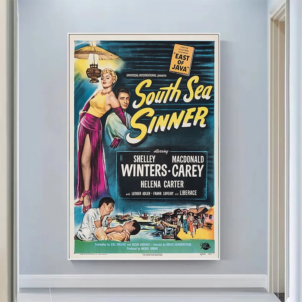 V2100 South Sea Sinner Vintage Classic Movie Wall Silk Cloth Hd Poster Art Home Decoration Gift