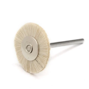

30pcs Dental Tooth Polishing Brushes Wheel Miniature Soft White Goat Hair Tools