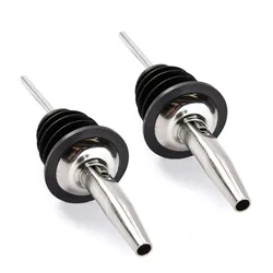 6 pieces Stainless Steel Classic Bottle Pourers with Tapered Spout