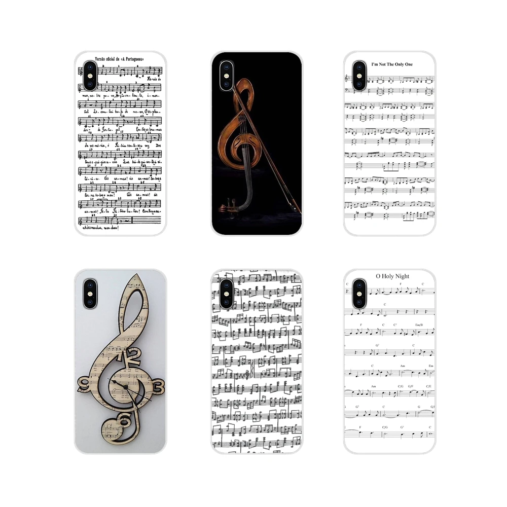 

Violin Music Musical Note For Apple iPhone X XR XS MAX 4 4S 5 5S 5C SE 6 6S 7 8 Plus ipod touch 5 6 Transparent Soft Shell Cases