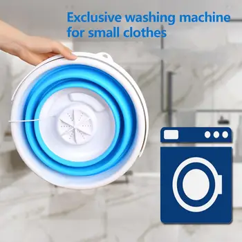 

New 3in1Multifunctional Portable Mini Turbo Washing Machine With Foldable Tub USB Powered Compact Ultrasonic Turbine Washer