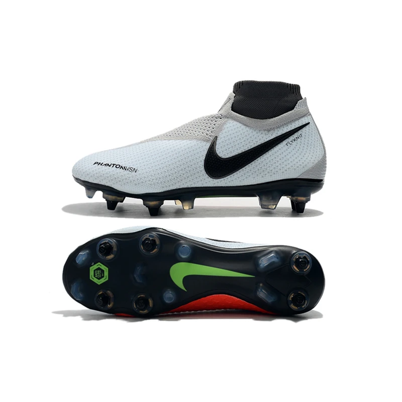 Nike Phantom VSN Elite DF SG-Pro Anti-сабо; большие размеры 39-45 высокие ботильоны футбольные бутсы обувь Футбол бутсы Для мужчин Бутсы Обувь для футбола