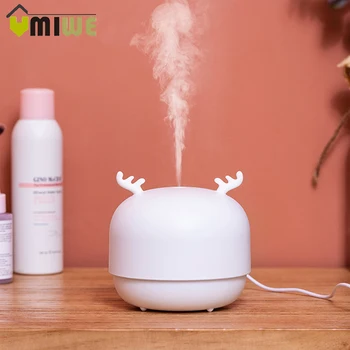 

500ML Cute Deer Ultrasonic Air Humidifier Diffuser Leakproof 2 Gears Quiet USB Fogger Cold Mist Maker for Home Car Dropshipping