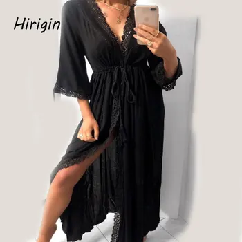 

2020 summer Vintage Night Dress Women Sleepwear White Cotton Homewear Lace Up Sleepdress Long Sleeve Nightgown Sleepshirts