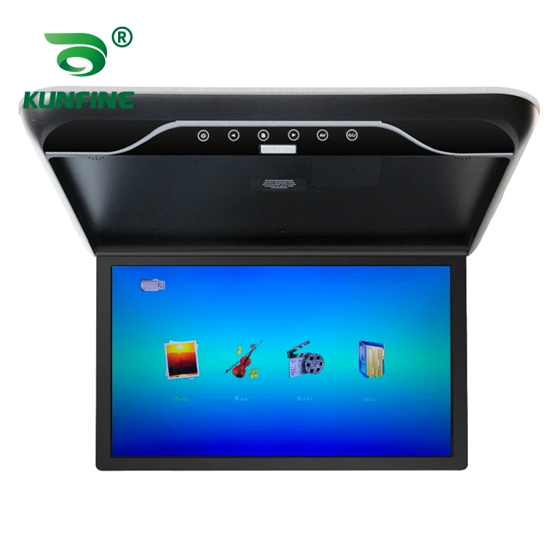 

19'' Car Roof Monitor MP5 LCD Flip Down Screen Overhead Multimedia Video Ceiling Roof mount Display Build in IR/FM Transmitter