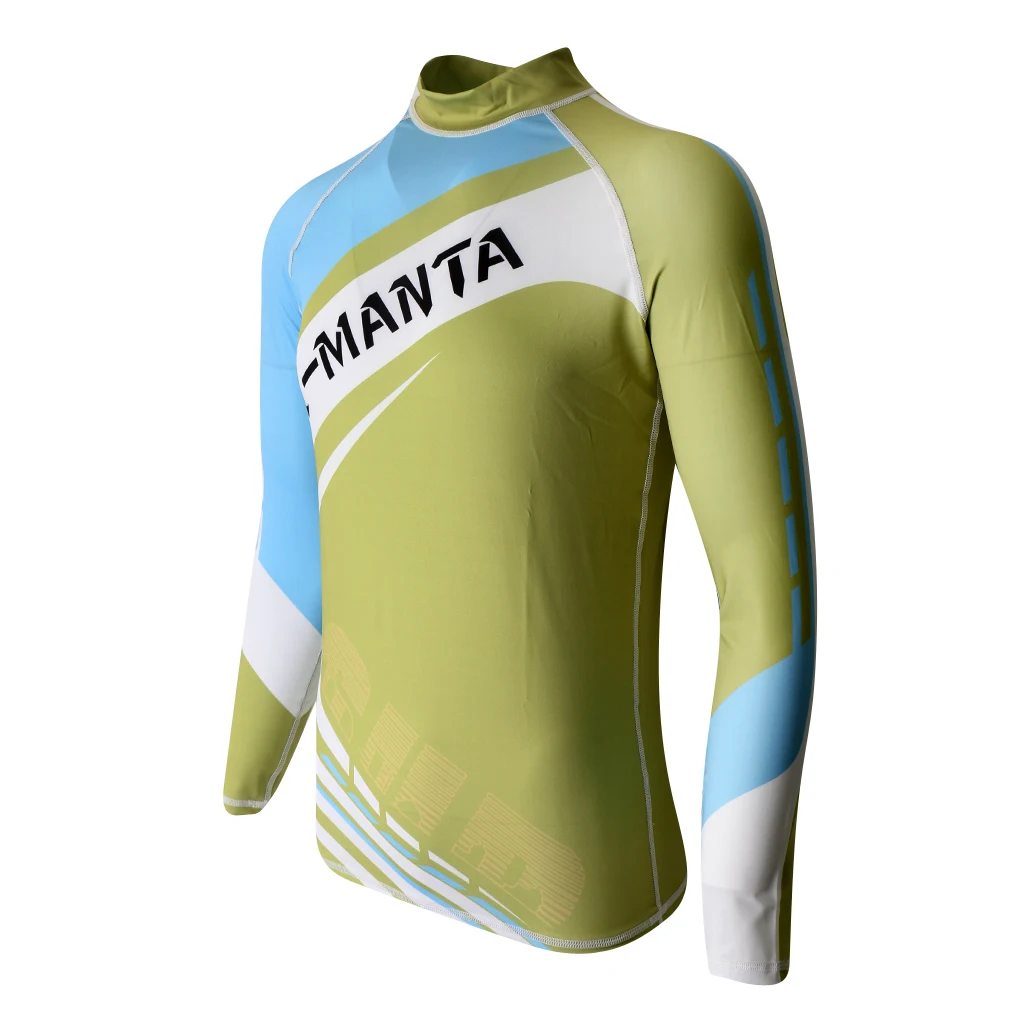 Grass Green XXL Дайвинг серфинг Рашгард Мужчины с длинным рукавом UPF 50 УФ Защита Купальники Топ - Цвет: Grass Green XXL