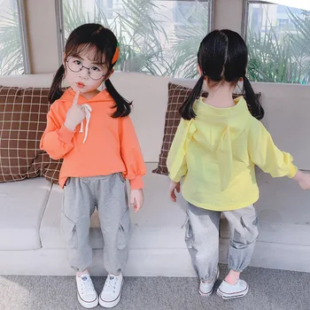 

2020 spring new baby girl clothse set kids clothing sweatshirt+pants 2 Piece Set Girls Sets Clothing