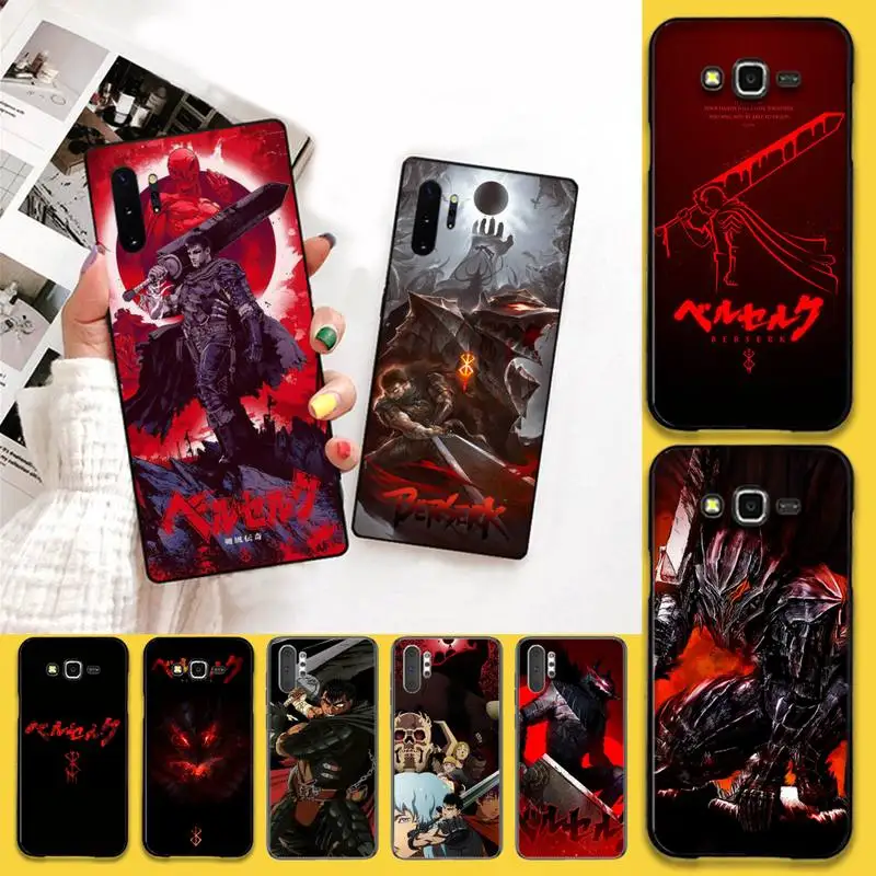 PENGHUWAN berserk guts anime Bling Cute Phone Case For Samsung Galaxy J7 J8 J6 Plus 2018 Prime Note 7 8 9 10 pro | Мобильные