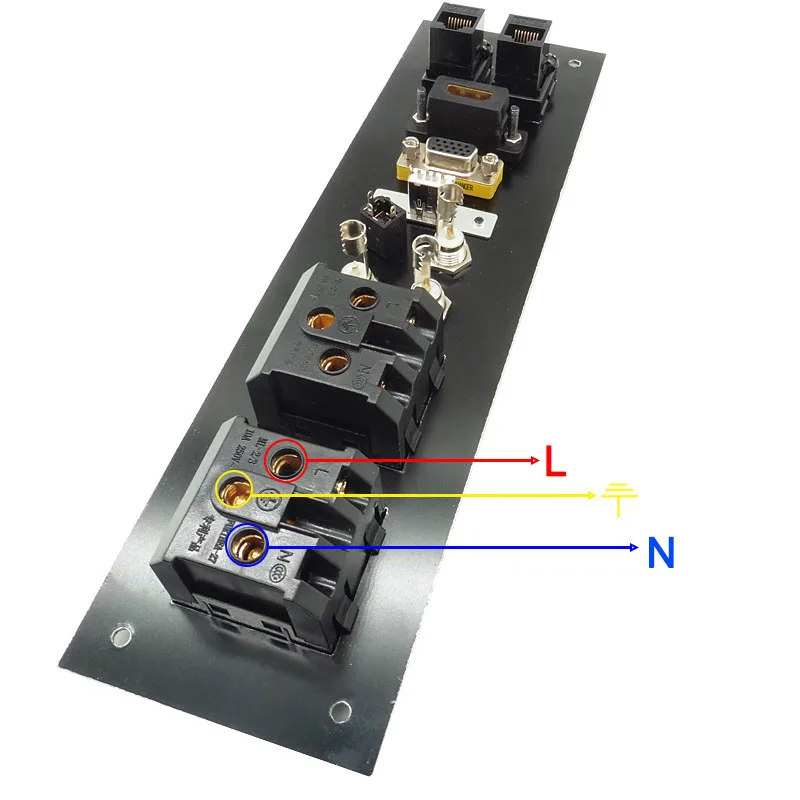 Painel de Liga de Alumínio Placa de Alimentação Áudio Vga Rede Hdmi Interface uk - ue Eua cn Tomada Elétrica China Plug Adaptador ac 110-240 v Usb - Image 5