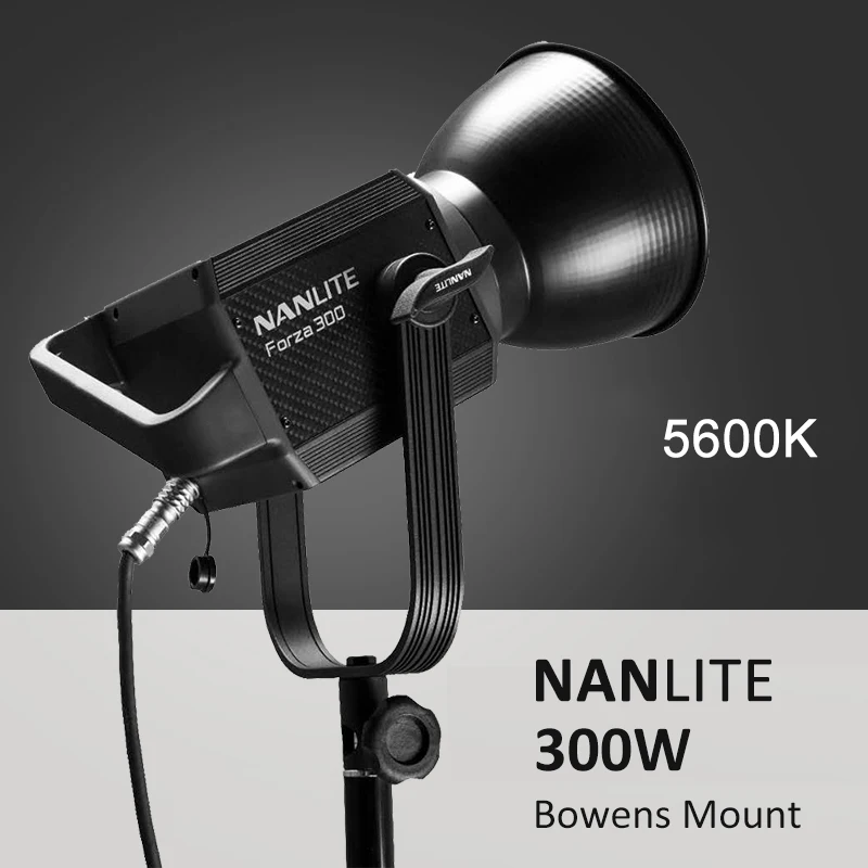 NANLITE Forza 300 Вт Светодиодный светильник наружный 5600K моно светильник COB светильник с креплением bowens студийный вспышка фотография стробоскоп светильник