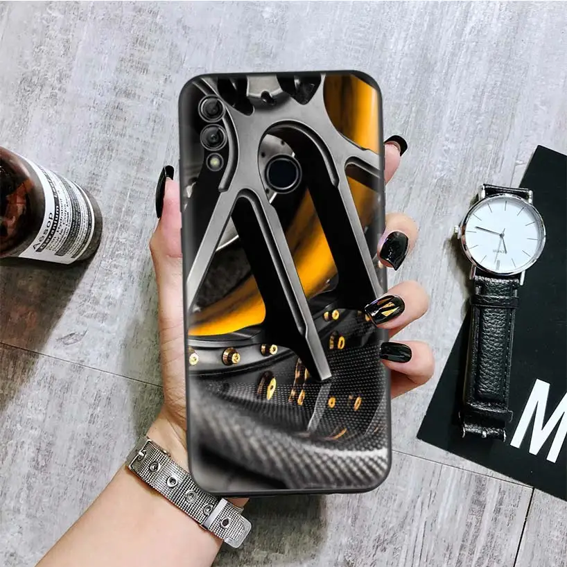 Спортивные автомобильные колеса черная крышка чехол для телефона для huawei Y9 Y5 Y6 Y7 Honor 10 9 Lite 9X8X8 S 8A фотоаппаратов моментальной печати 7S 7A 10i 20i V20 Coque Капа