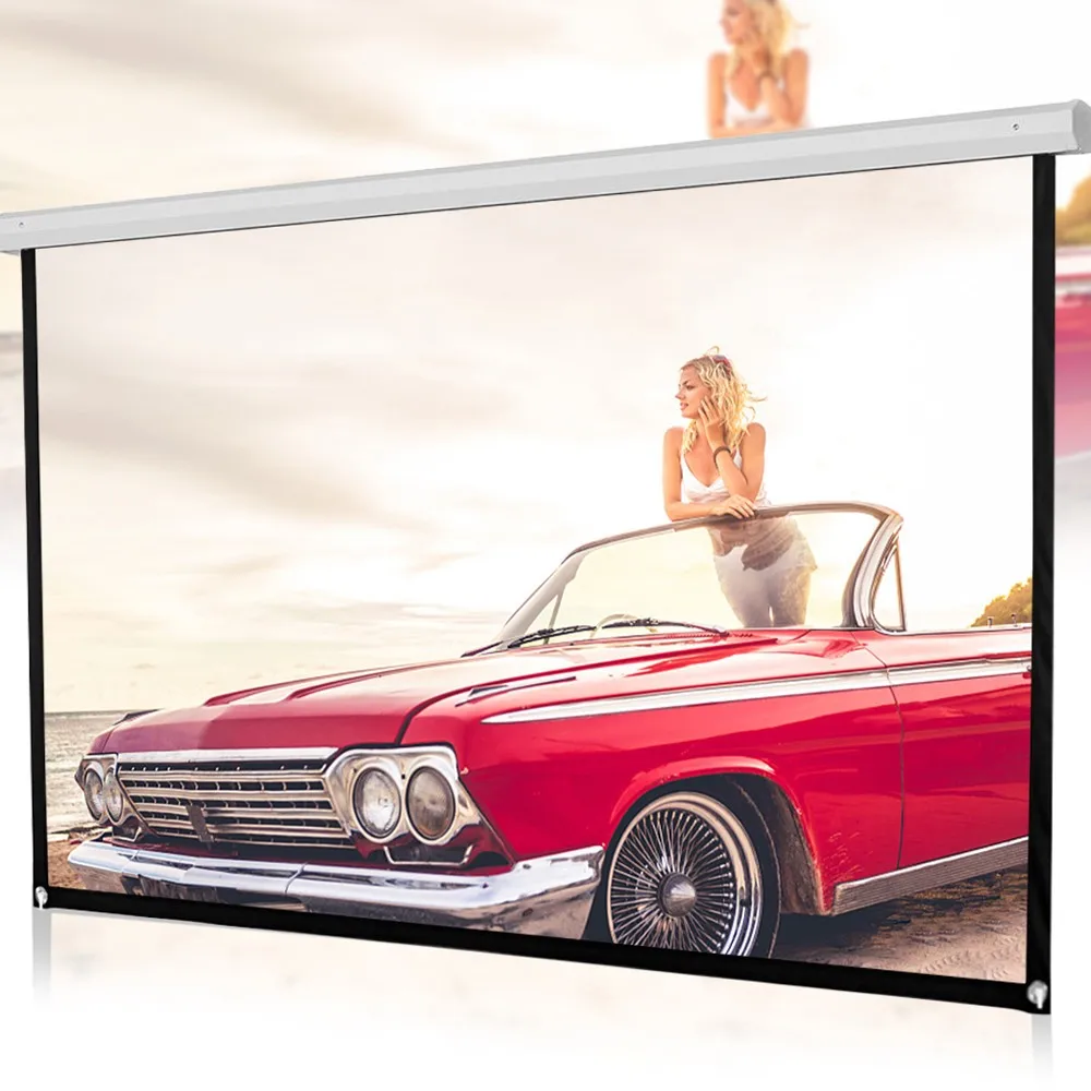 Motorized Wall Mounted Projector Screen for Home Cinema Office 150inch 16:9 4K Ultra HD and Active 3D Ready 20JUL 30 | Электроника