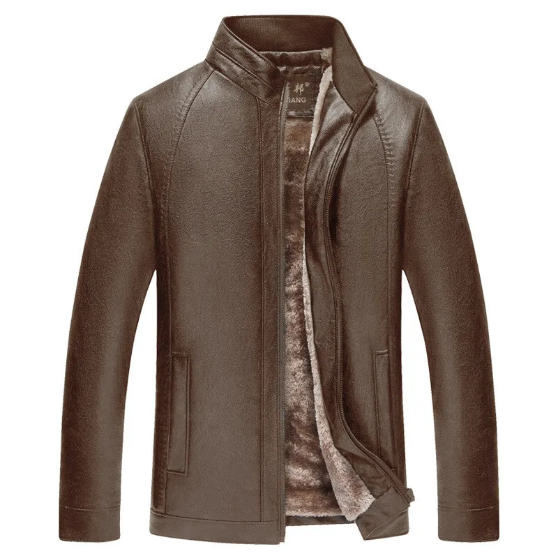 Seller PU Leather Jacket 2019 New Fashion Winter Male Plus Size Black Brown Mens Stand Collar Coats Leather Steam Punk Biker Jackets