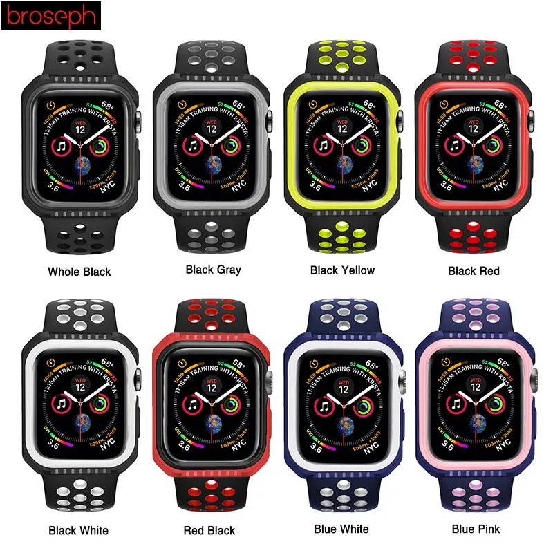 Чехлы для часов Apple watch Series 4 40 мм 44 мм защитный чехол для Iwatch 3 2 1 38 мм 42 мм аксессуары для часов