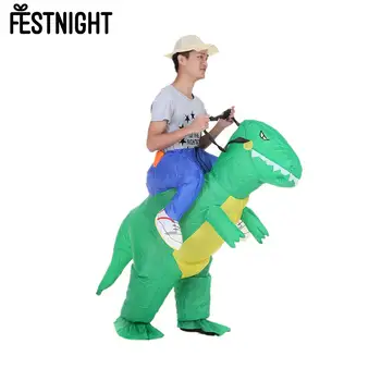 

Cute Adult Inflatable Dinosaur Costume Suit Air Fan Operated Walking Fancy Dress Party Outfit T-Rex Inflatable Animal Costume
