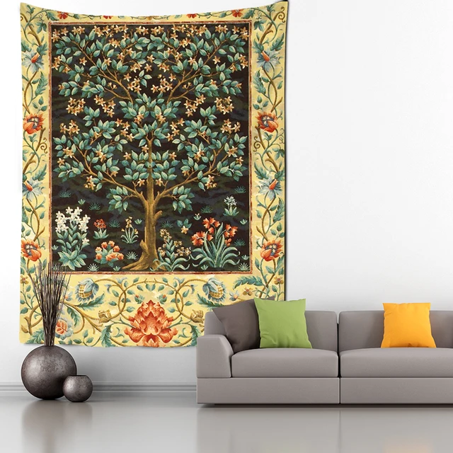 Indian Mandala Flower Abstract Psychedelic Tapestry Wall Hanging