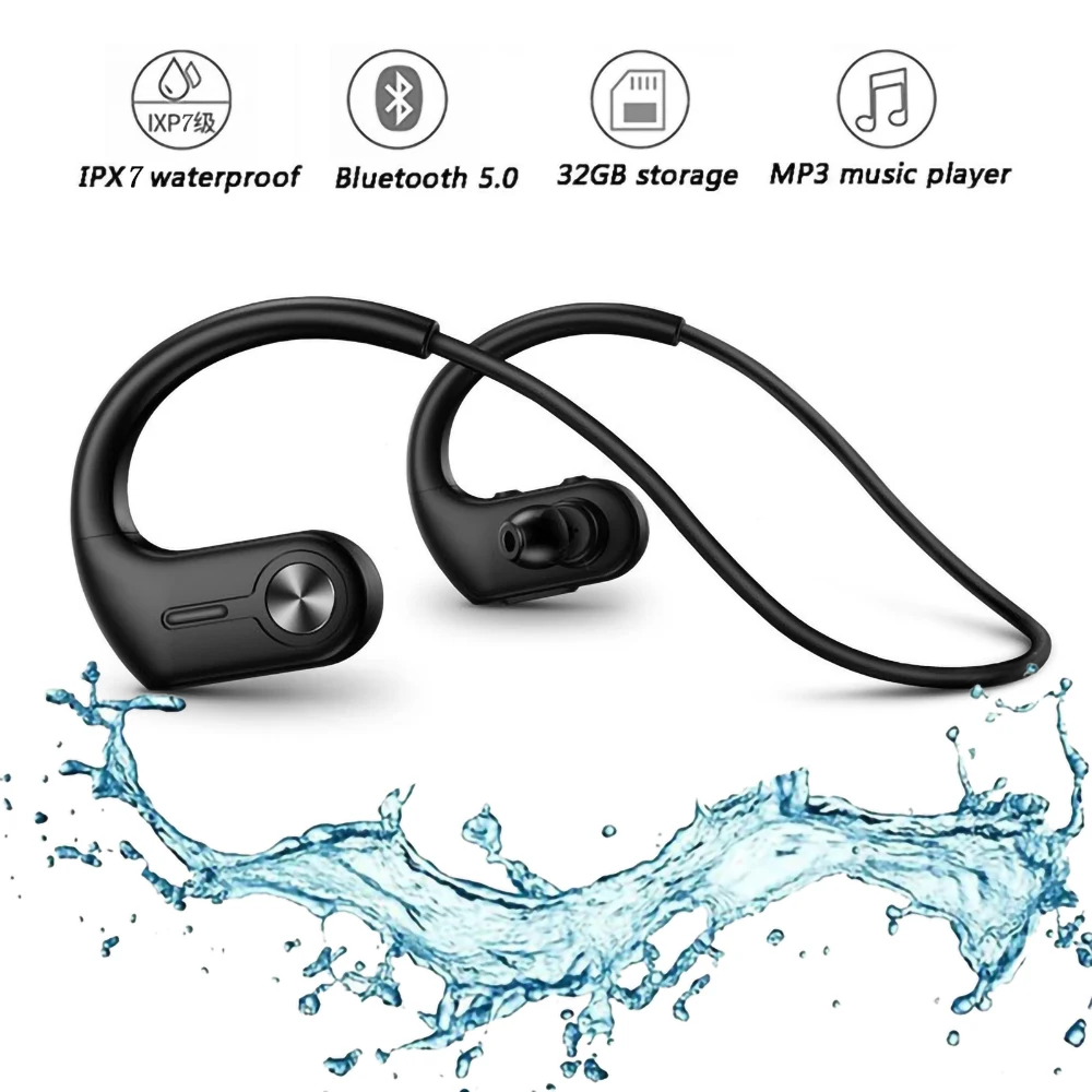 Swim Waterproof Headset 32GB in-ear Wireless