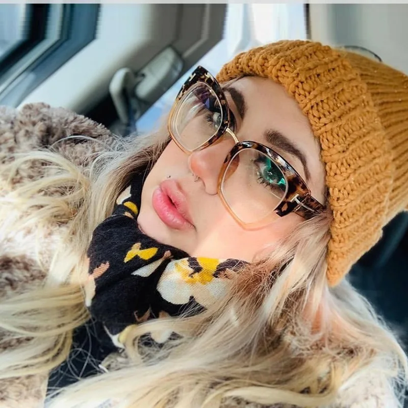 Женские квадратные очки в стиле кошачий глаз|Женские кадры| |