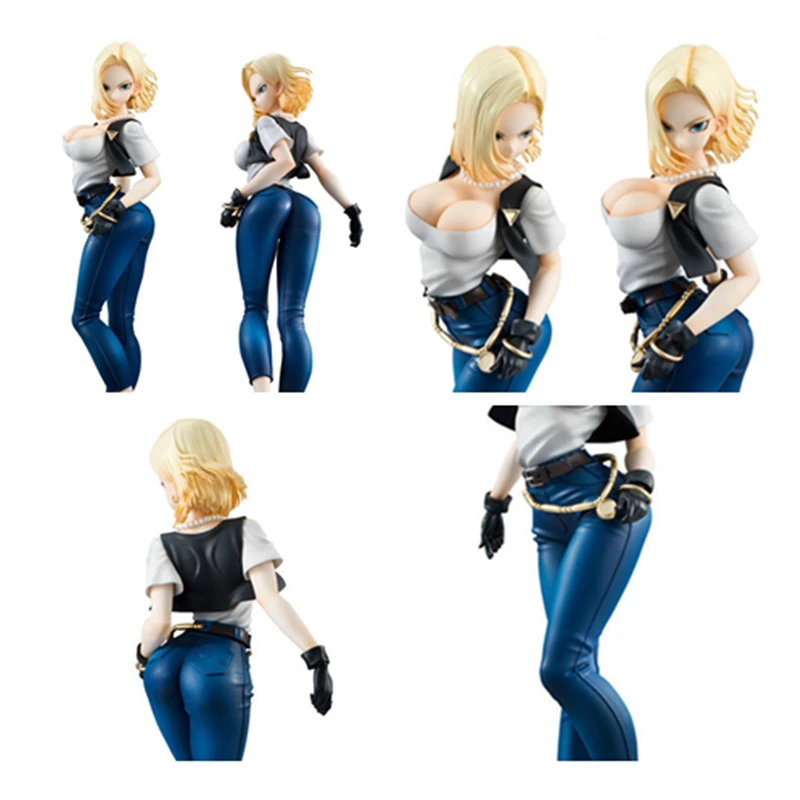 

Dragon Ball Z Android 18 Lazuli Big Chest Sexy Kuririn wife Toys Collection Anime Action Figure for gift