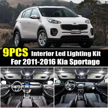 

For Kia Sportage 2011 2012 2013 2014 2015 2016 LED Lamp Car Bulbs Interior Map Dome Trunk Glove Box Light Package Kit