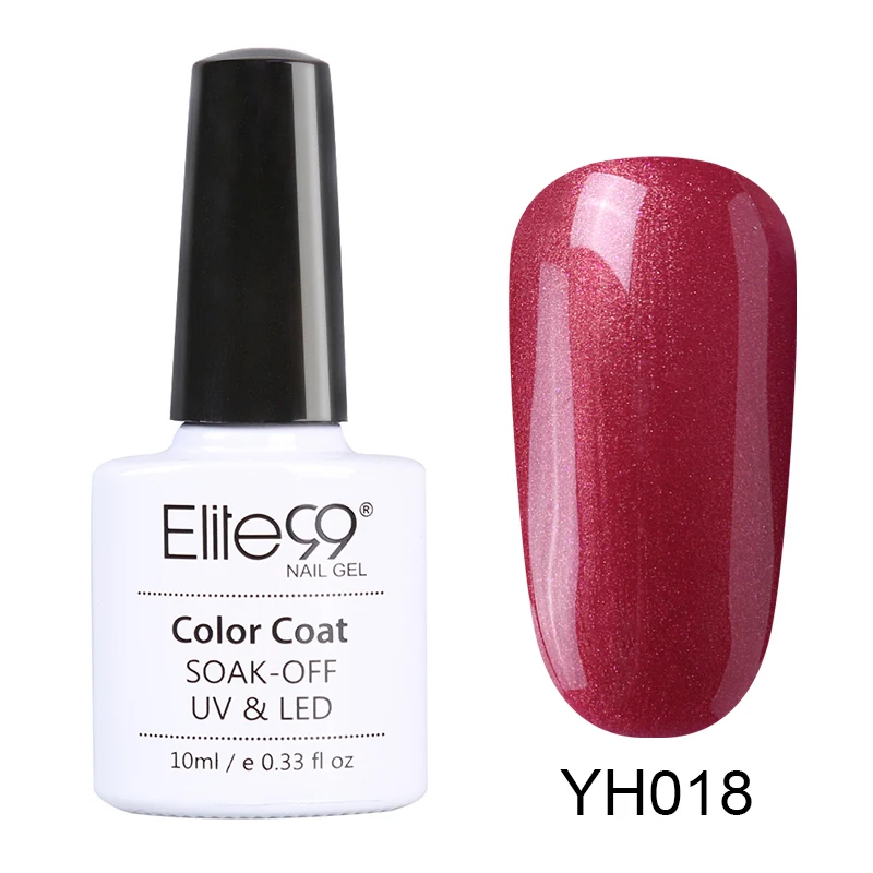 Elite99 10 мл Розовый Цветной Гель-лак для ногтей Soak Off Маникюр праймер верхнее покрытие Гель-лак Полупостоянный Гибридный гвоздь арт-гель лак - Цвет: YH018