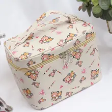 Simple Japanese Girl Cosmetics Handbag Cosmetic Bag Portable Large-capacity Skin Care Product Storage Bag Large Cartoon Pattern