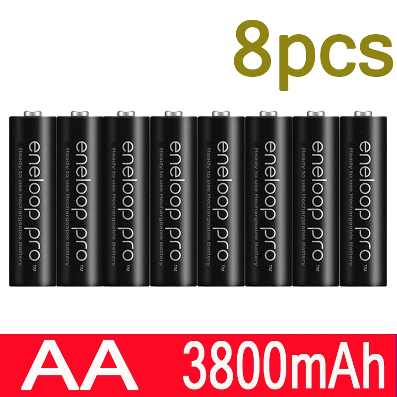 8 шт. AA батарея основная батарея Pro AA 3800 MAH 1,2 V Ni-MH камера игрушка-фонарик предварительно нагреваемая аккумуляторная батарея