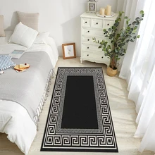 Bedroom Carpet Modern Black White Geometric Rectangle Chinese Style Home Carpets For Living Room Kitchen Floor Area Rug Bath Mat