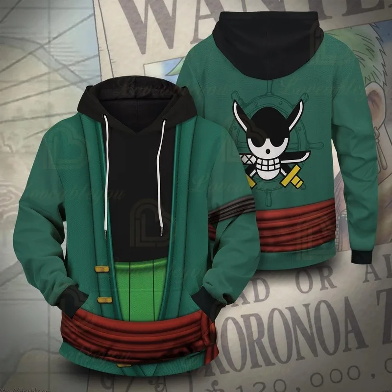

2020 Anime One Piece Men's and Women's Cosplay Uniforms Unisex 3d Print Hooded Pullover Hoodies for Birthday Gifts