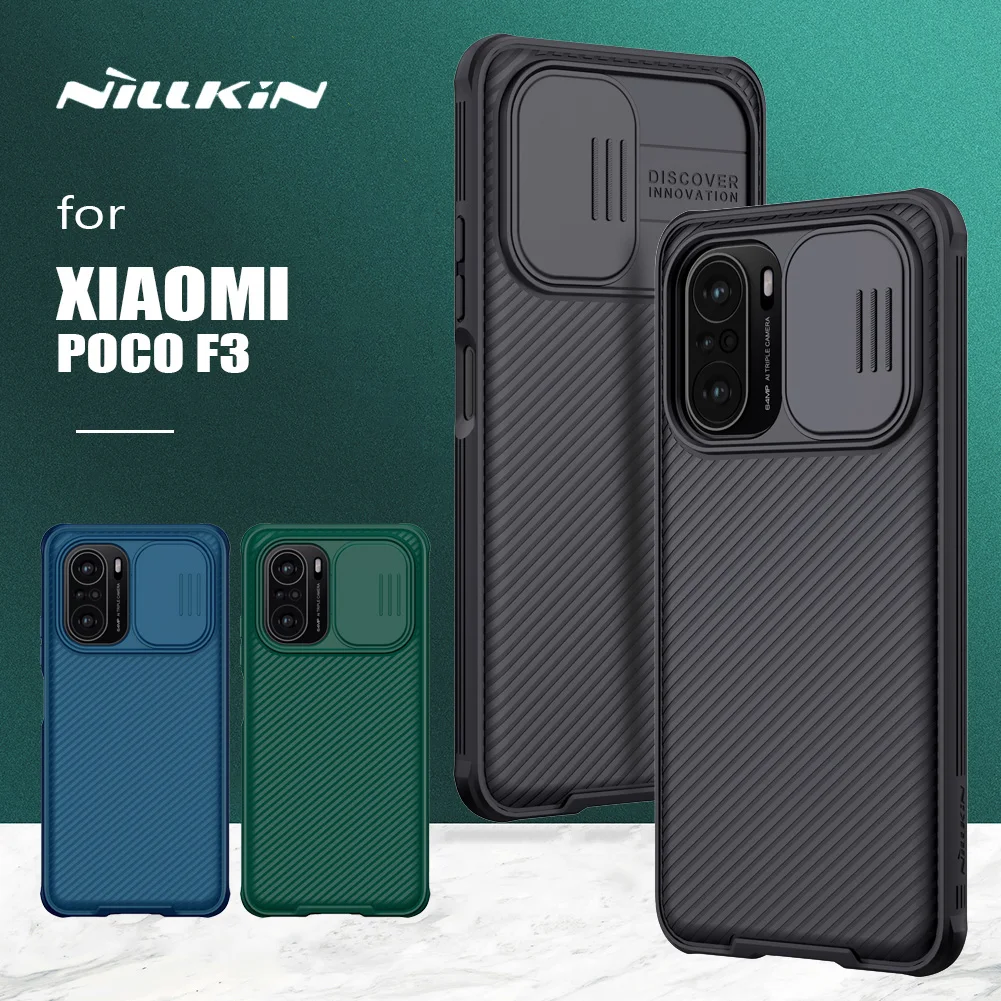 Nillkin for Xiaomi POCO F3 Camshield Cover Slide Camera Protection Slim PC Phone Case for Xiaomi Redmi K40 Pro Plus Lens Cover