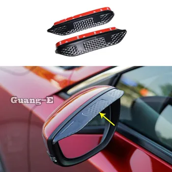 

For Mazda CX-30 CX30 2020 2021 Car Cover Sun Visor Shade Eyebrow Rear Rearview Side Glass Mirror Trim Frame 2pcs