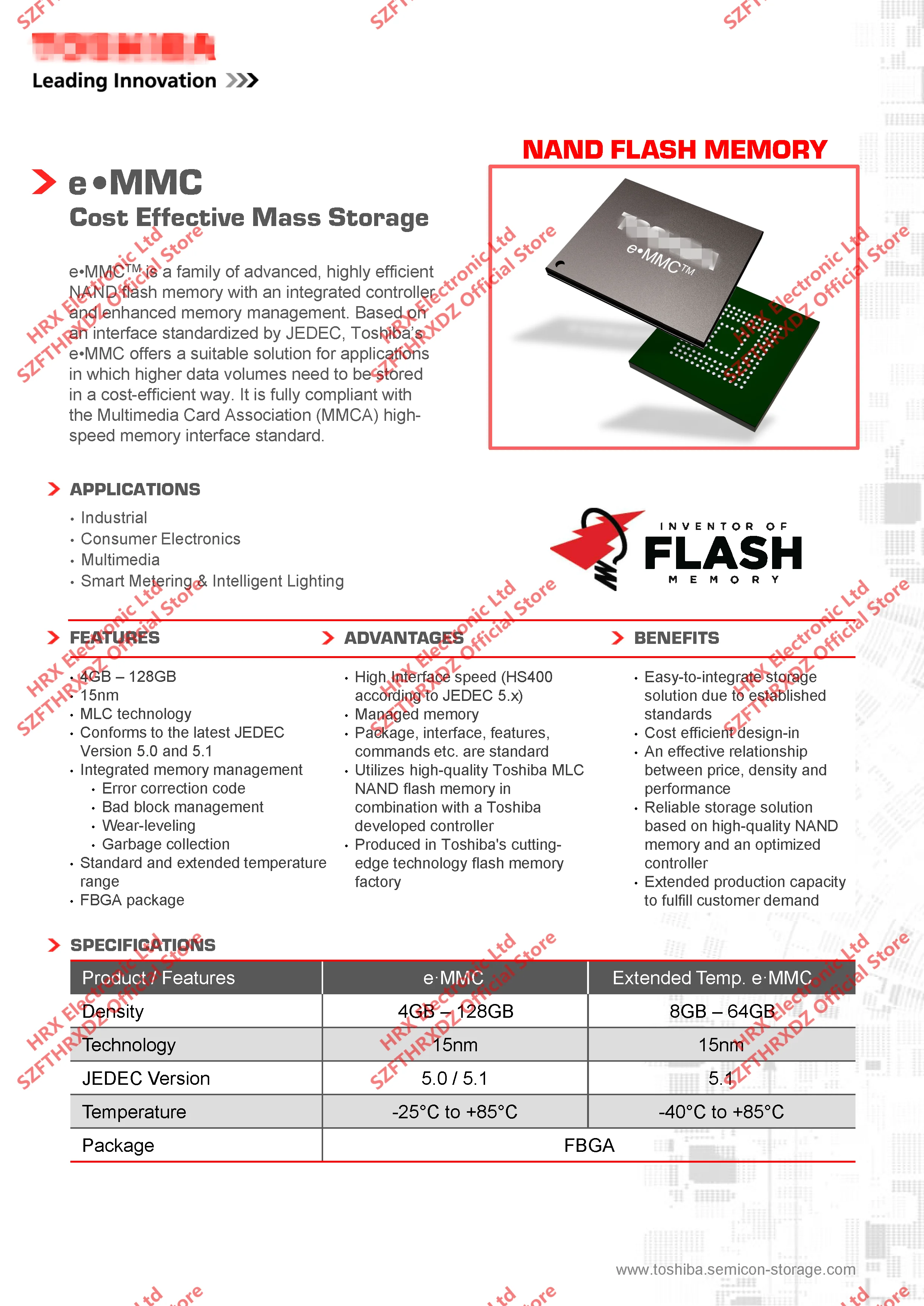 THGBMHT0C8LBAIG FBGA-153 THGBMHTOC8LBAIG NAND флэш-карта памяти EMMC 128 ГБ FBGA153