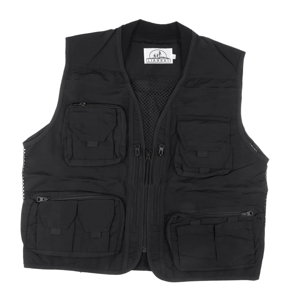 Breathable Fishing Vests Fashion Men Multi-pocket Fishing Hunting Mesh Vest Photography for Jacket Fishing Camping Hunting