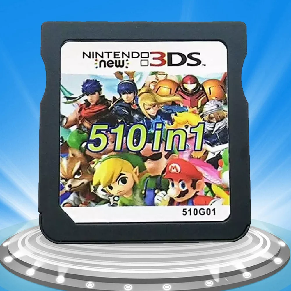 510 in 1 Compilation Video Game Pack Card Combo Cartridge Console Card US Version For Super Nintendo Ds 2Ds 3Ds New 3Ds XL
