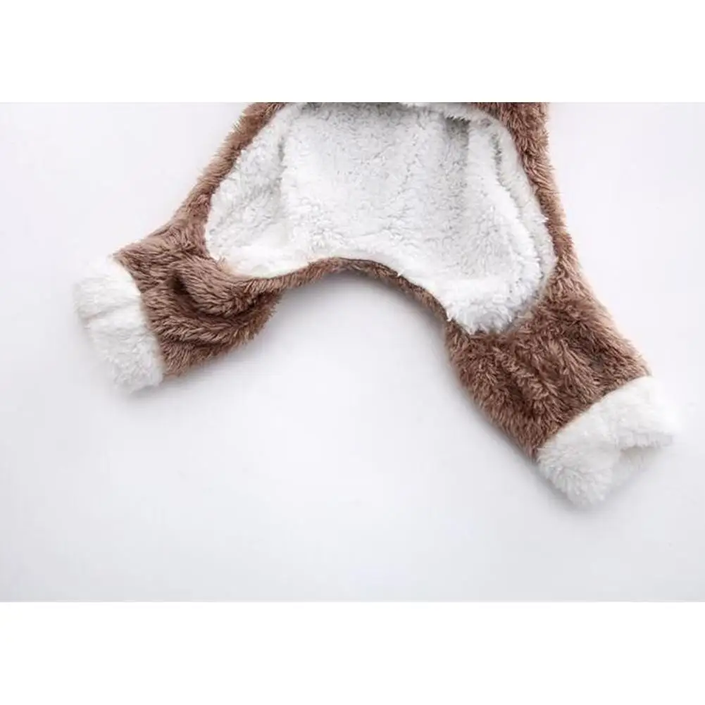 Pet dog clothes elk double thick winter coat cotton new year clothes Teddy VIP small dog clothes Elk four feet clothes