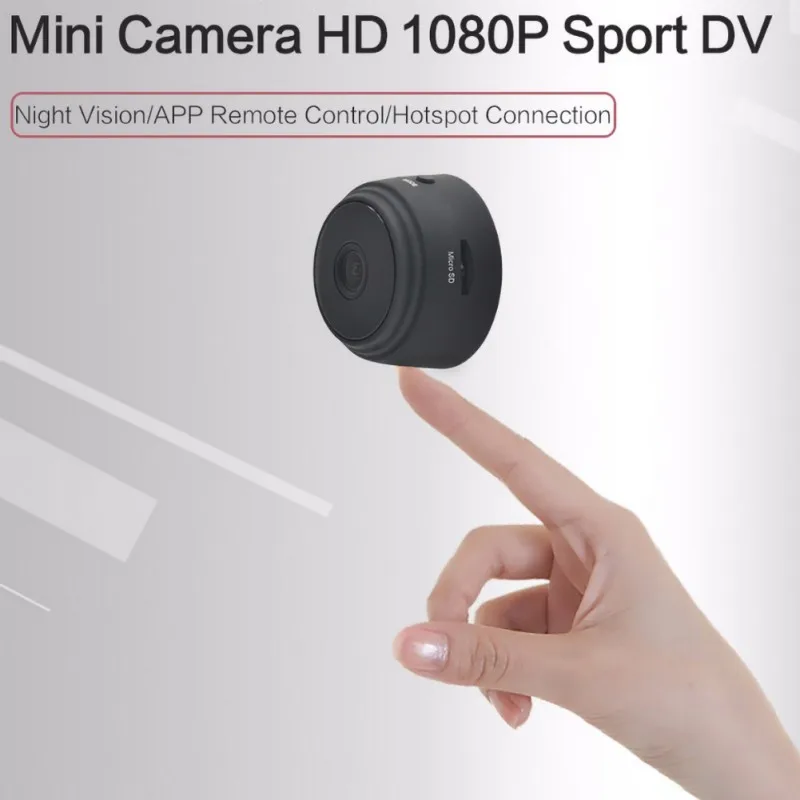 Черный Черная мини-камера беспроводная Удаленная WiFi камера 1080P HD ИК детектор движения ночного видения 150 градусов широкоугольная веб-камера Горячая - Цвет: Черный