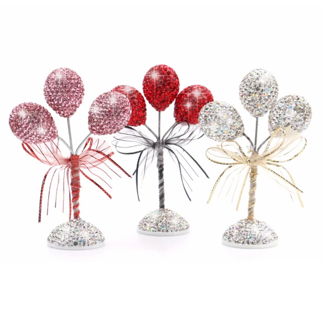 Ballons colorés en diamant pour filles, jolis et mignons, décoration d'intérieur  de voiture, parfum de véhicule, tableau de bord - AliExpress