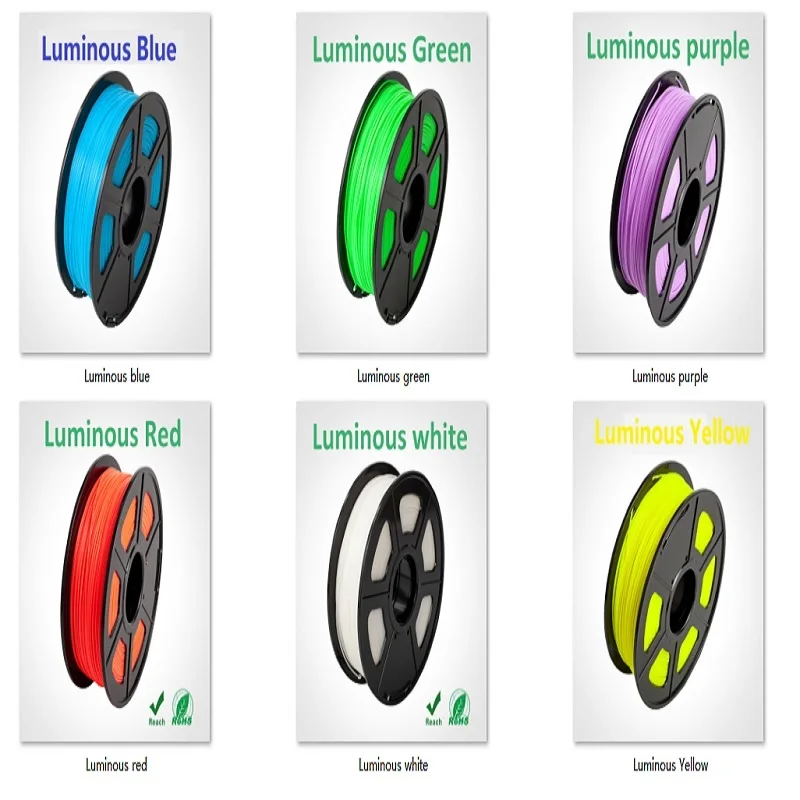 

3D Printer Resin Filament PLA Luminous Sublimation Blanks 1KG Sublimacion Printing 1.75mm 3.00mm Gift DIY Products 330M Bright
