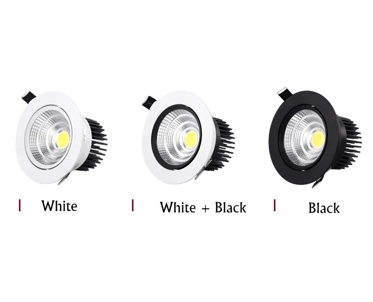 Led Downlight Dimmable lamp 3w 5w 7W 12w 15w 20w 30w 40w cob led spot AC 110V 220V ceiling recessed downlights round panel light