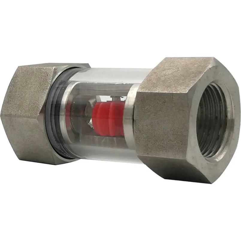 In-Line SS304 Stainless Steel Window Sight Flow Indicator With Impeller 1/4&quot 3/8&quot 1/2&quot 3/4&quot 1&quot BSPT Female Thread |