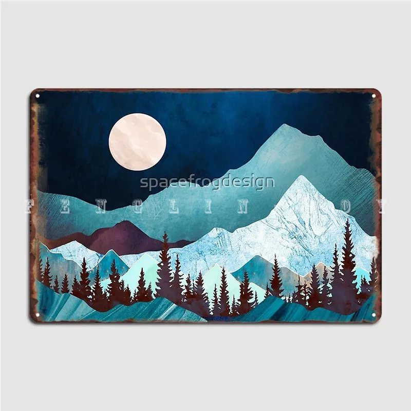 

Moon Bay Metal Sign Cinema Kitchen Club Bar Decoration Wall Decor Tin Sign Poster