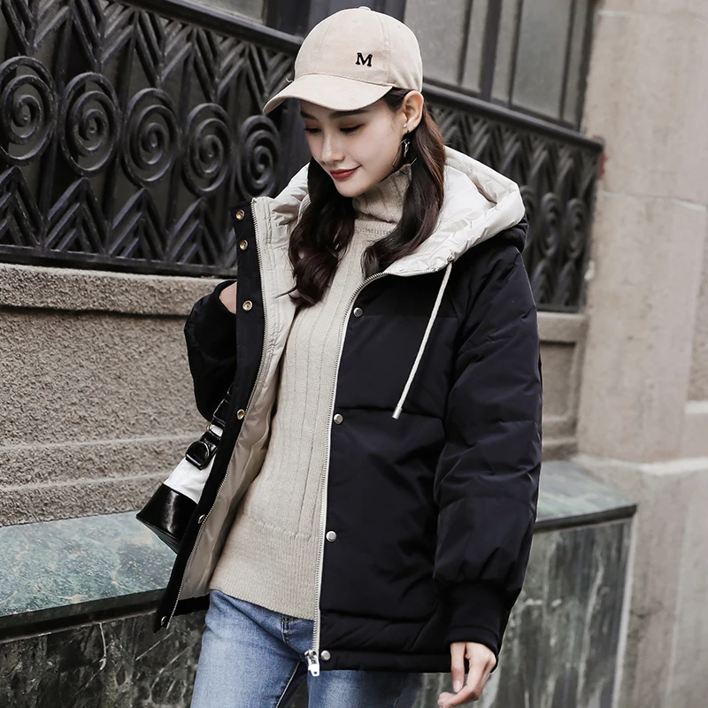 

Winter Down Jacket Women Hooded Korean White Duck Down Coat Fashion Puffer Jacket Parka Abrigos Mujer Invierno 2019 8803 KJ2862