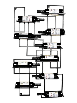 

European Restaurant Living Room Decoration Wine Rack Wall Hanging Creative Lattice Wine Display Rack Display Rack Wine Rack