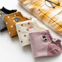 Женские носки 1 пара, коллекция года, весенние, новые, модные, милые, кружевные, цветные, короткие носки для девочек, хлопковые, новые, женские, модные, короткие носки