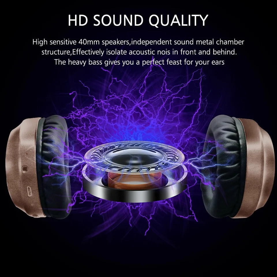 Беспроводные наушники Bluetooth 5,0, игровые наушники, беспроводные для ПК, мобильных телефонов, геймеров, спортивные музыкальные стерео наушники, mp3 плеер